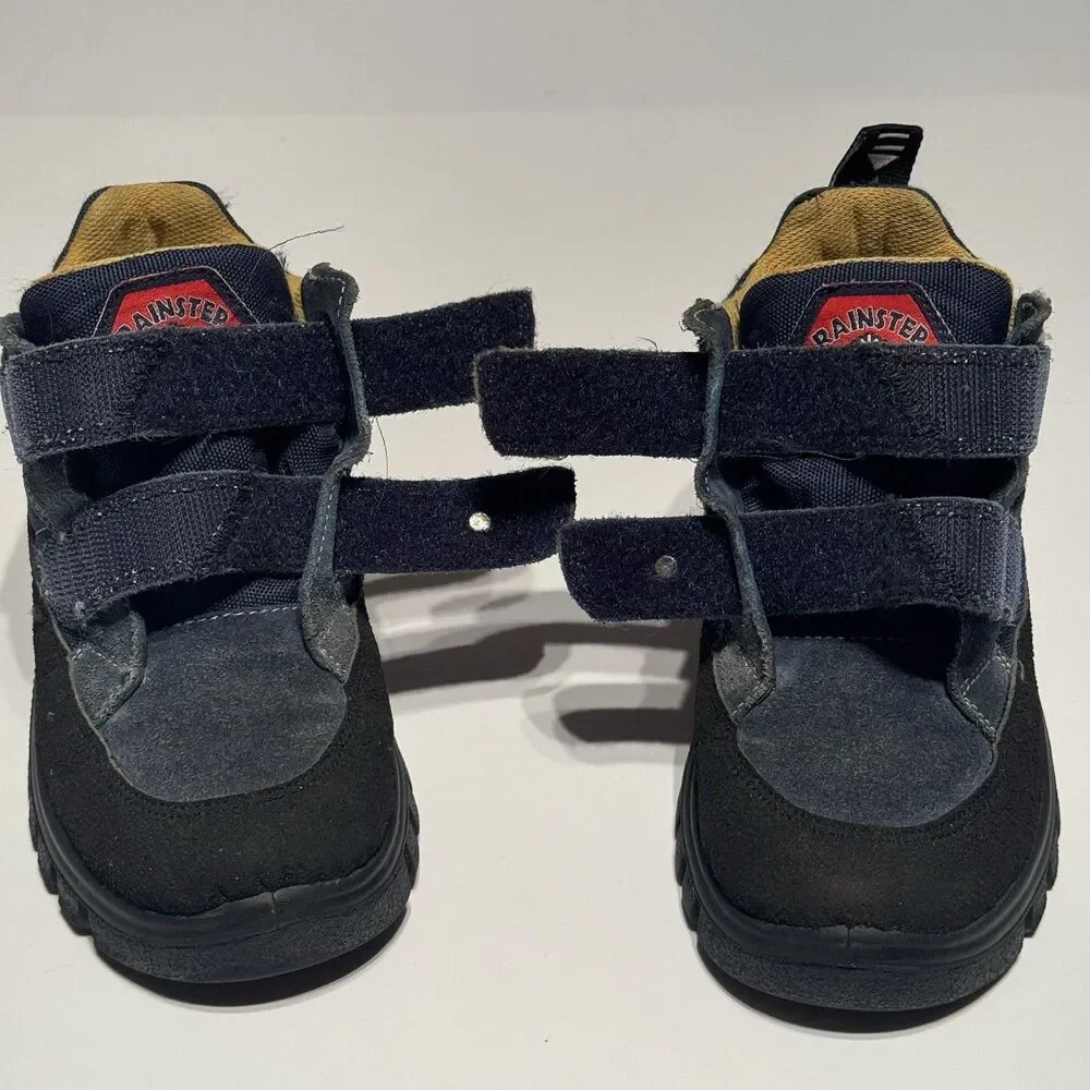 Naturino Boys Leather Shoes Size Us 11 Eu 29 Blue Wool Lined Rain Step